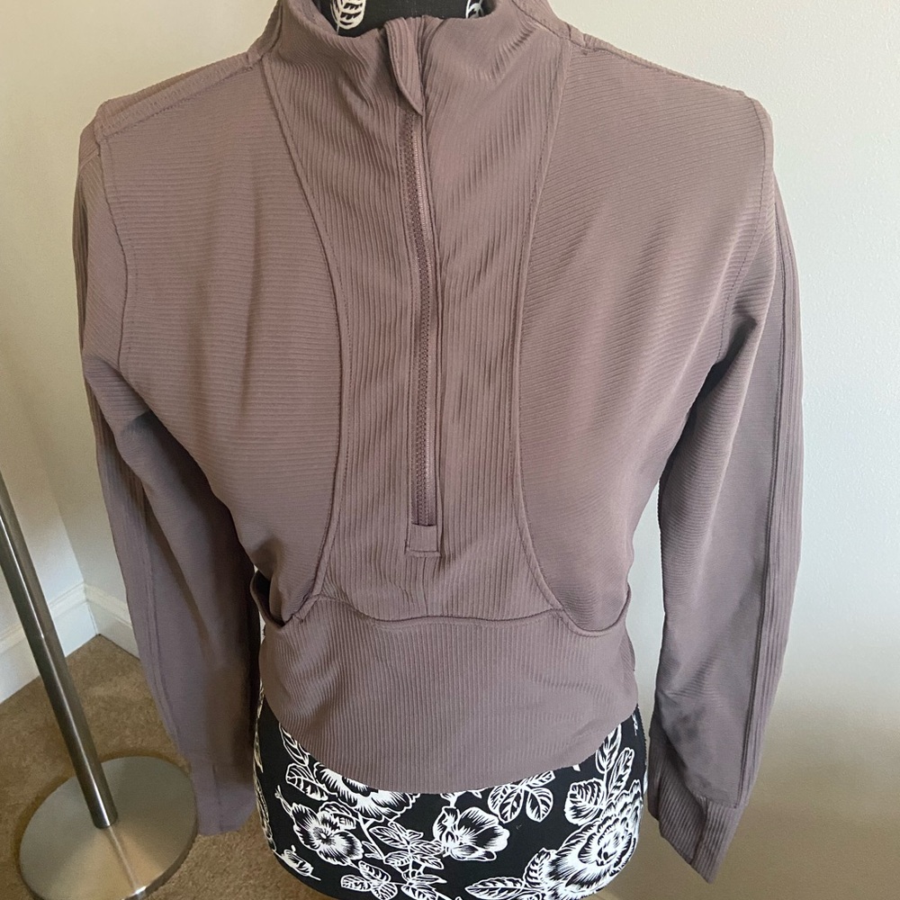 90 Degree By Reflex Dusty Purple Zip-Up Sweatshirt